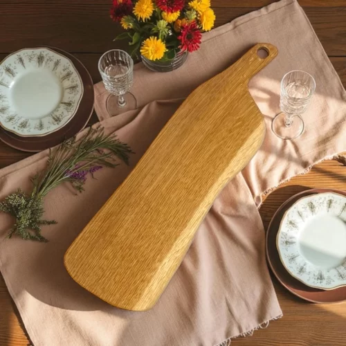 Tagliere artigianale in legno pezzo unico lavorato a mano