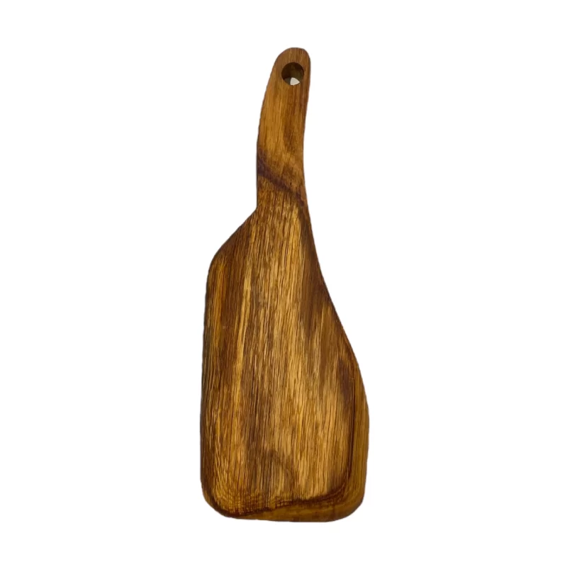 Handcrafted cutting board with oak handle