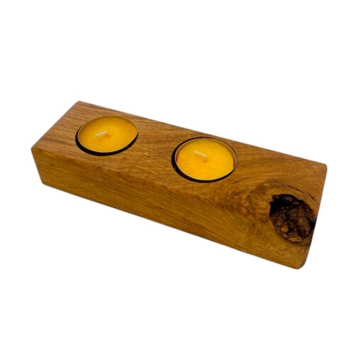Portacandele artigianale con 2 candele - immagine 22