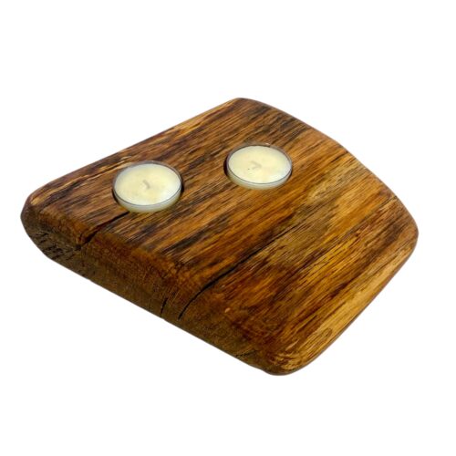 Portacandele artigianale con 2 candele - immagine 25
