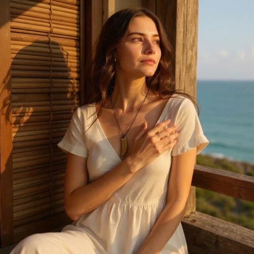 Collana con ciondolo in legno artigianale