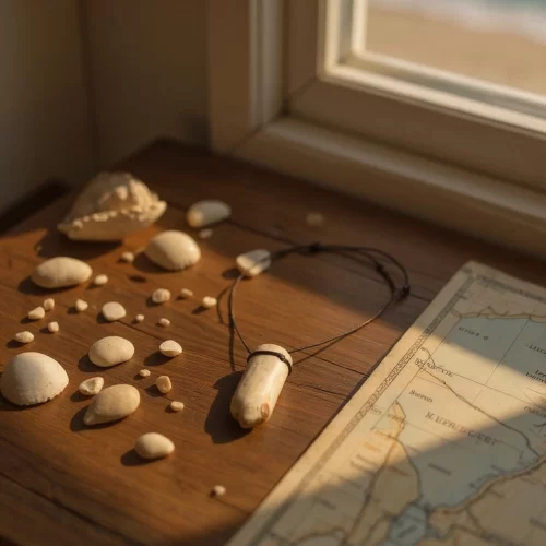 Collana con ciondolo in legno artigianale