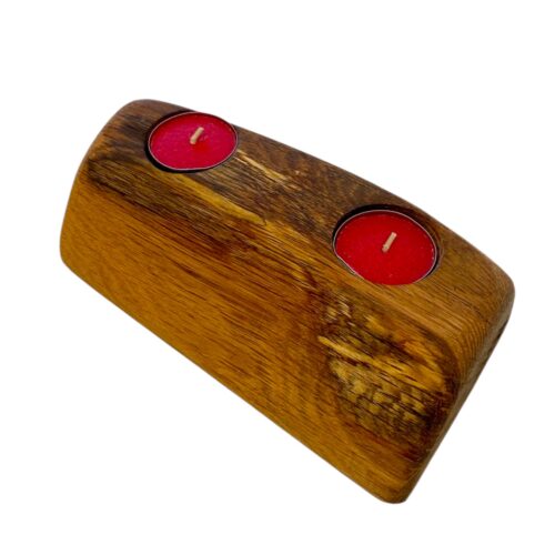 Portacandele artigianale con 2 candele - immagine 13