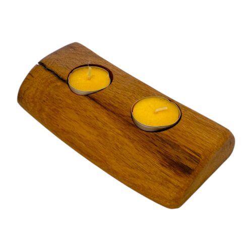 Portacandele artigianale con 2 candele - immagine 10