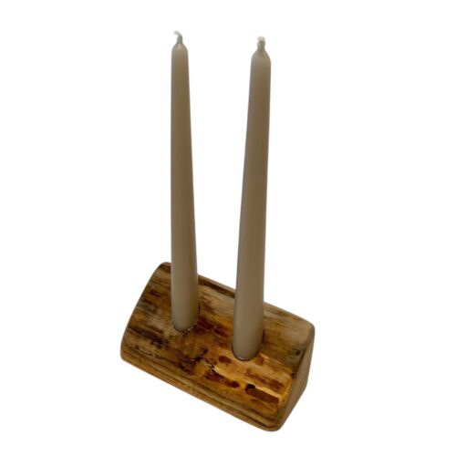 Portacandele artigianale con 2 candele - immagine 7