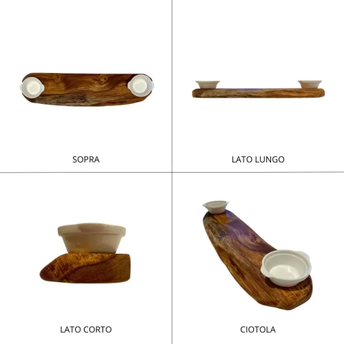 Artisan cutting board with two bowls - Image 8