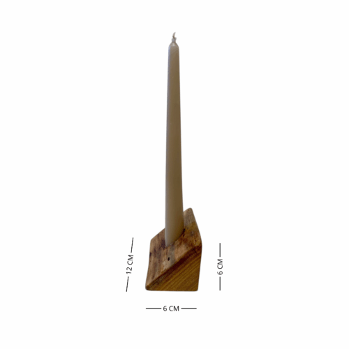 Portacandele artigianale con 1 candela - immagine 3