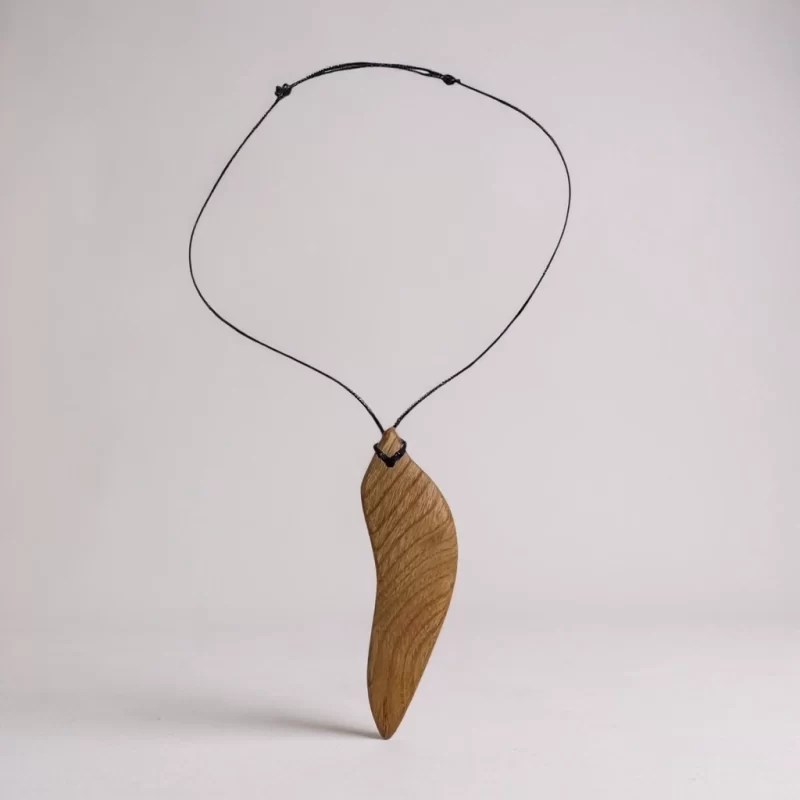 Wooden pendant necklace
