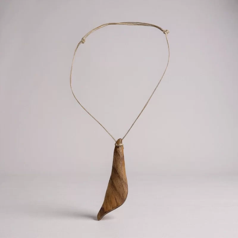 Wooden pendant necklace