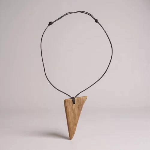 Wooden pendant necklace