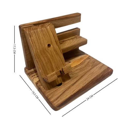 Handcrafted wooden phone holder - Image 4