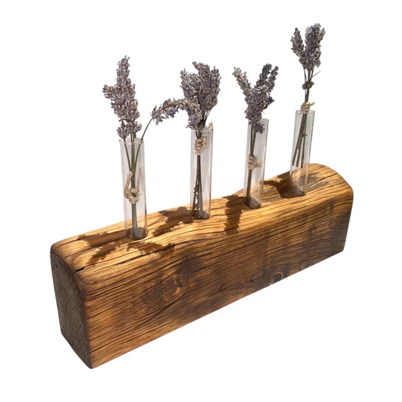 Wooden flower holder