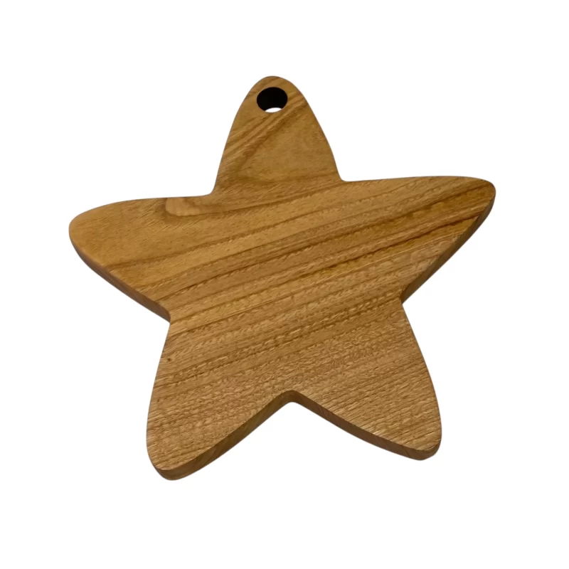 Star-shaped cutting board for Christmas