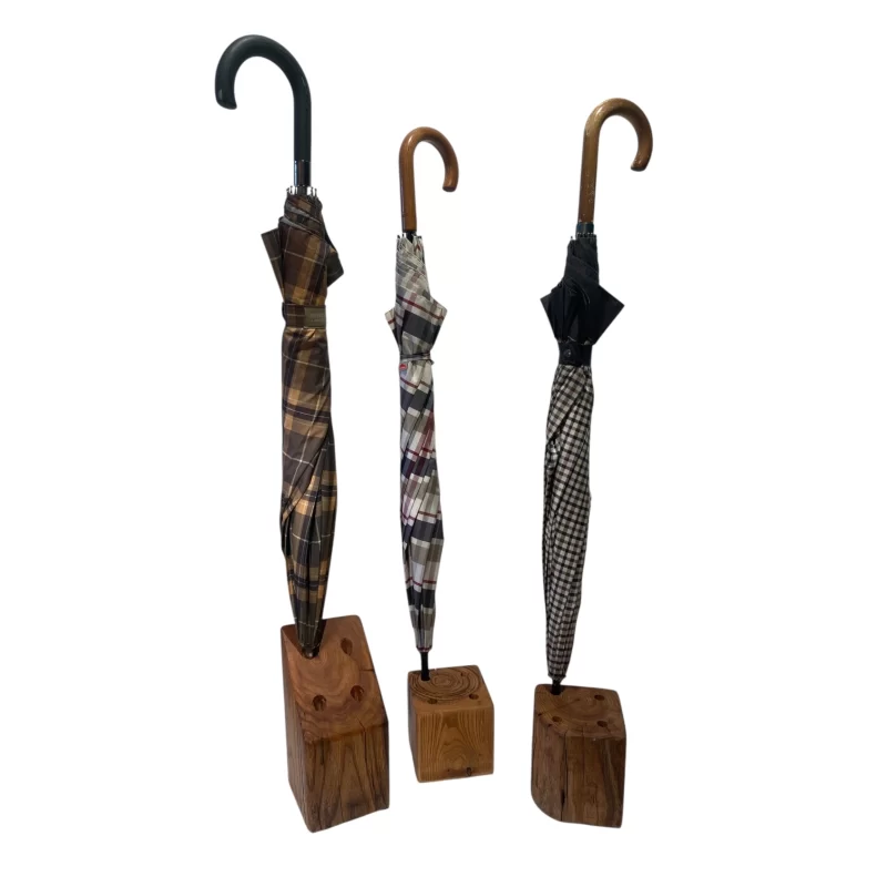 Wooden umbrella stand