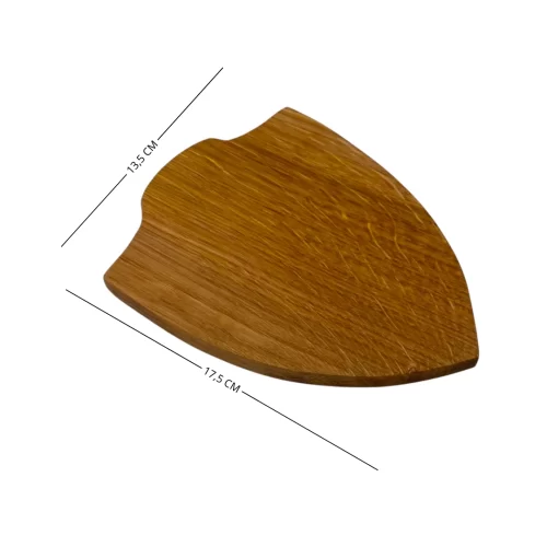 Tagliere a forma di scudo romano, in legno massello di