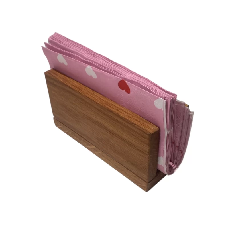 Porta tovaglioli o porta posta in legno massello di quercia.