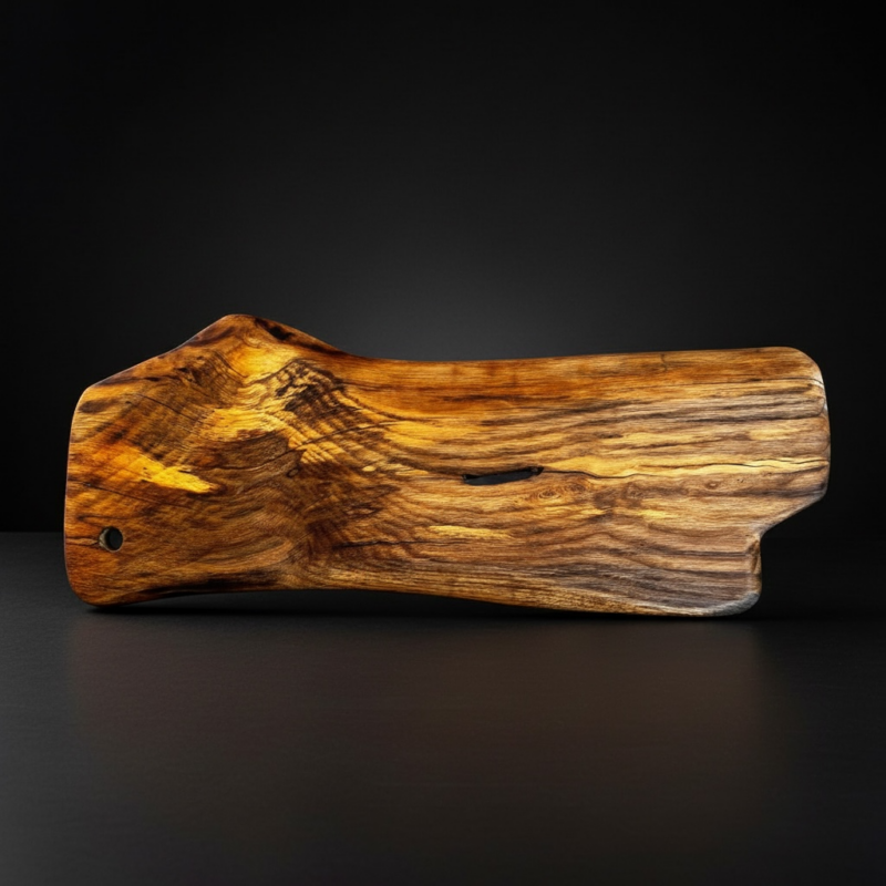 TAGLIERE IRREGOLARE IN LEGNO ANTICO DI QUERCIA