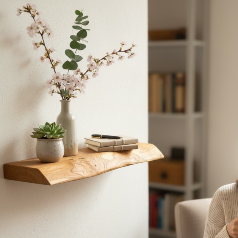 MENSOLA IN LEGNO ANTICO DI CASTAGNO