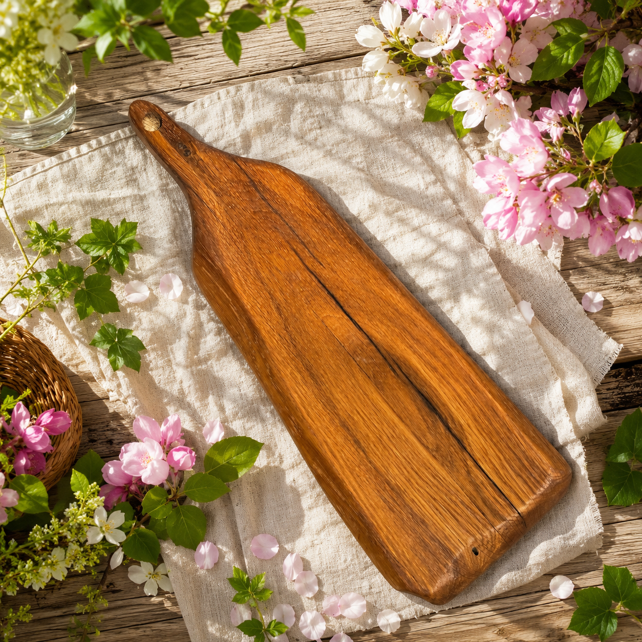 ENTER SANDMAN - TAGLIERE MONOLITICO IN LEGNO DI QUERCIA ANTICA SECOLARE - PEZZO UNICO