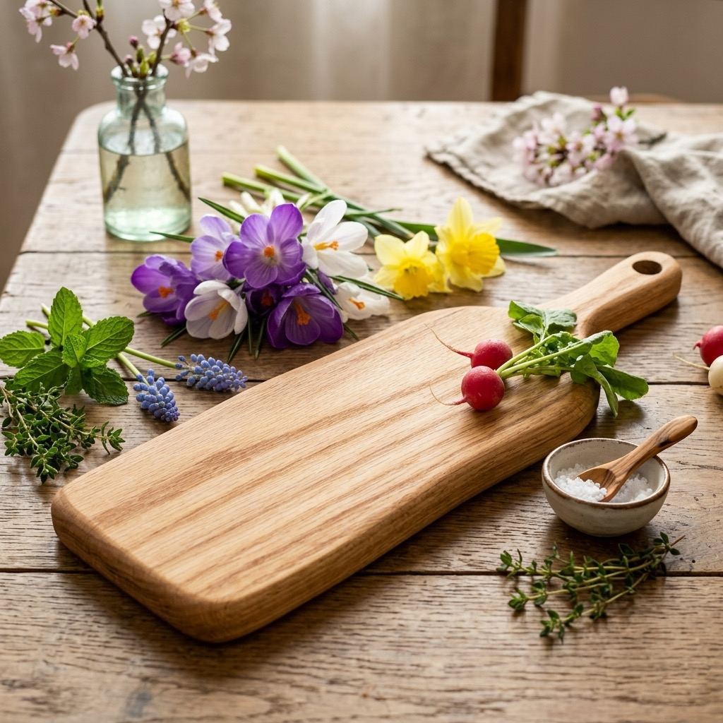 BARK AT THE MOON - TAGLIERE MONOLITICO IN LEGNO DI QUERCIA ANTICA SECOLARE - PEZZO UNICO