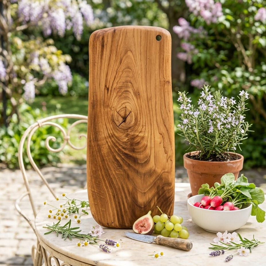 BARK AT THE MOON - TAGLIERE MONOLITICO IN LEGNO DI QUERCIA ANTICA SECOLARE - PEZZO UNICO