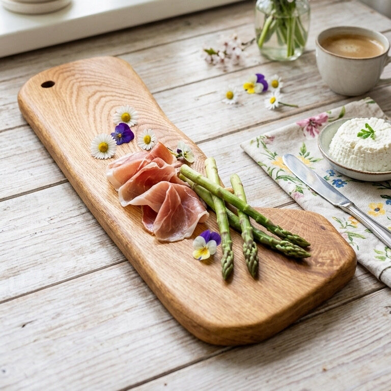 FUOCO DEL RITMO - TAGLIERE IN LEGNO ANTICO DI QUERCIA - PEZZO UNICO