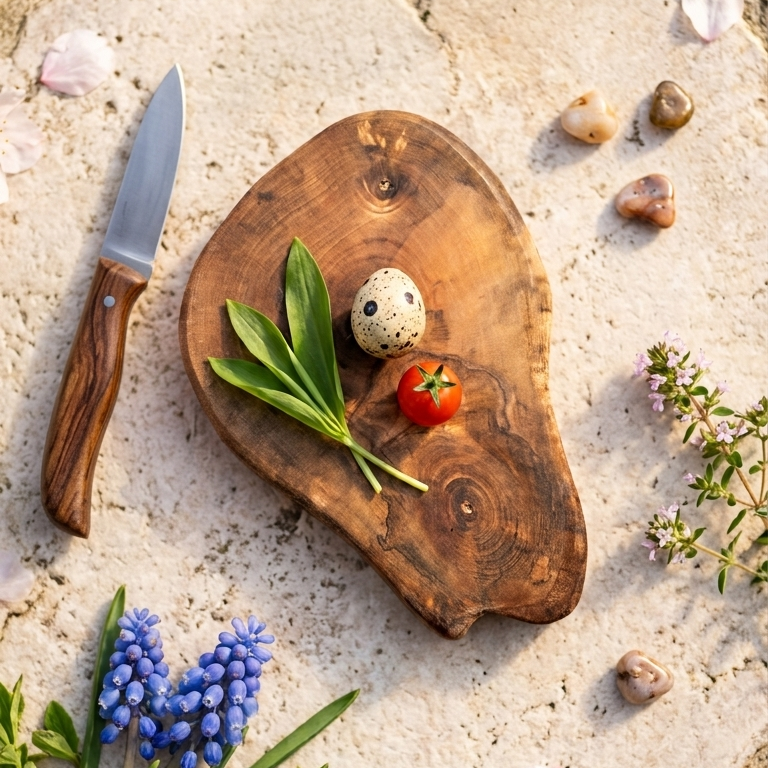 HEART-SHAPED BOX - TAGLIERE VISCERALE IN LEGNO DI NOCE SECOLARE - PEZZO UNICO