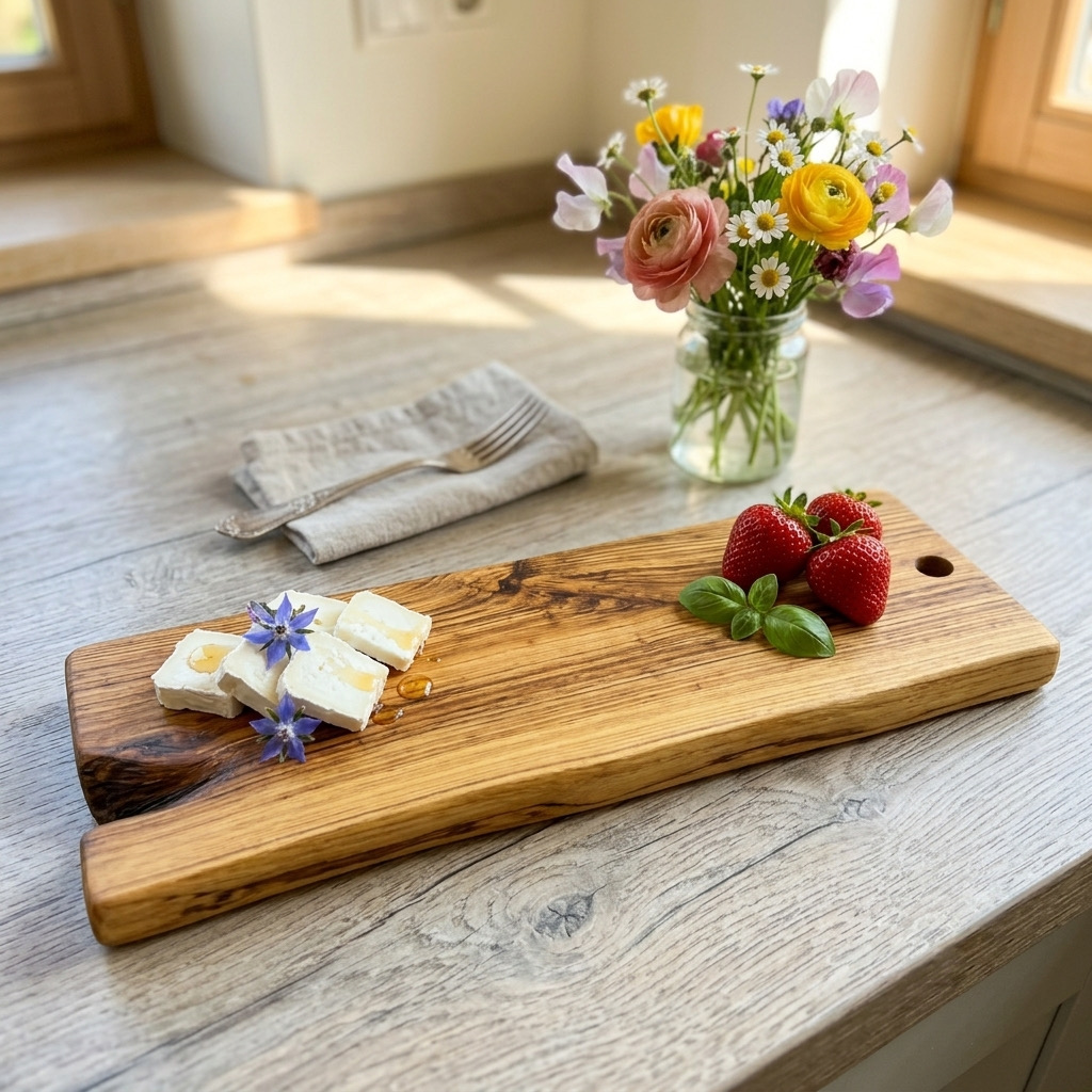 BARK AT THE MOON - TAGLIERE MONOLITICO IN LEGNO DI QUERCIA ANTICA SECOLARE - PEZZO UNICO