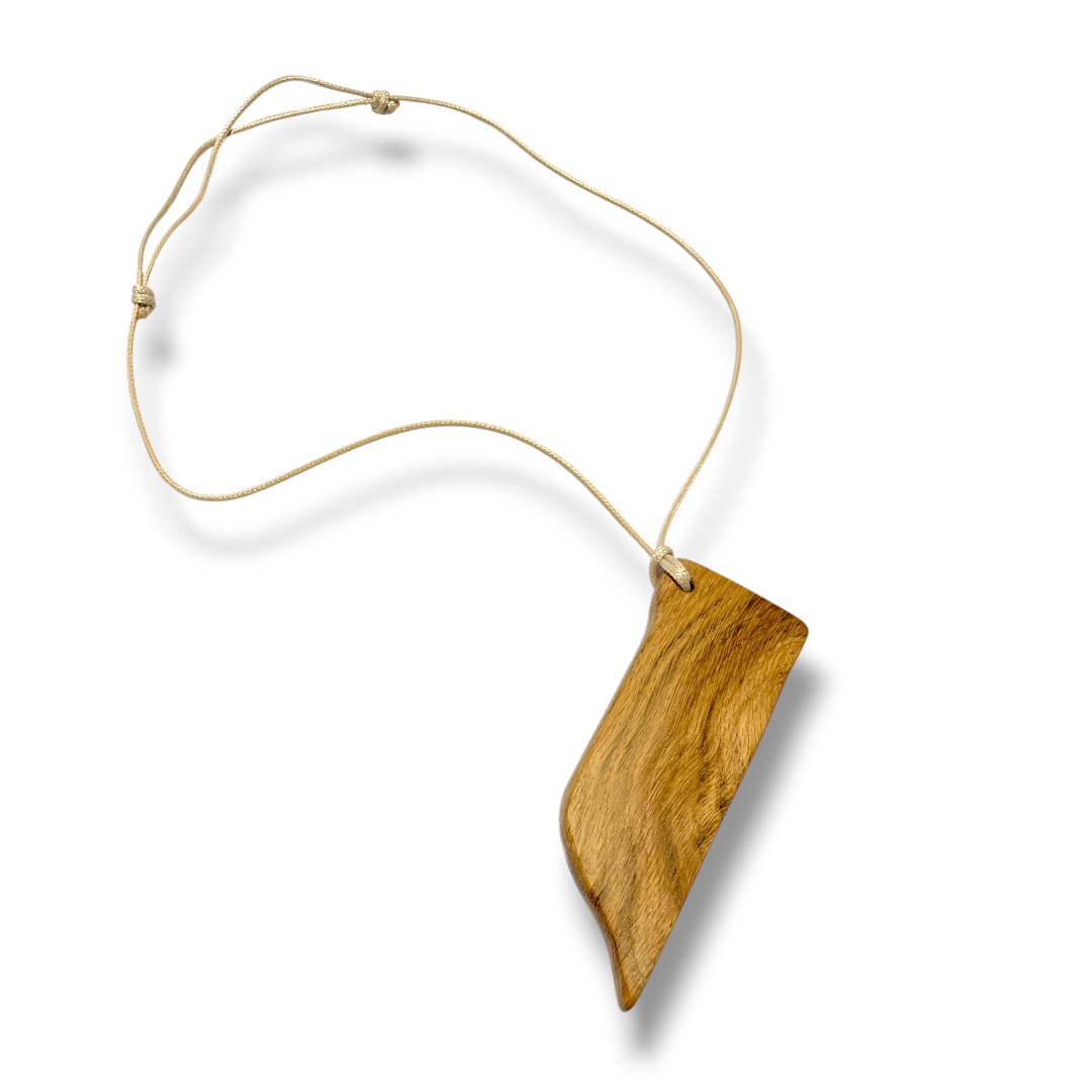 BORN TO BE WILD - COLLANA MONOLITICA IN LEGNO DI QUERCIA ANTICA SECOLARE - PEZZO UNICO - immagine 2